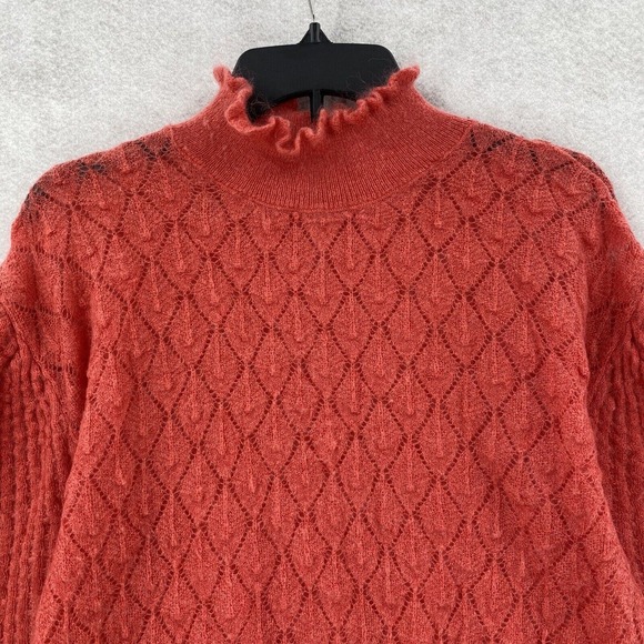 Anthropologie Red Diamond Knit Sweater - Picture 3 of 15